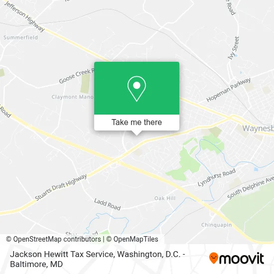 Jackson Hewitt Tax Service map