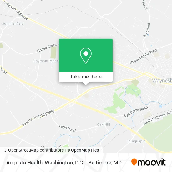 Augusta Health map