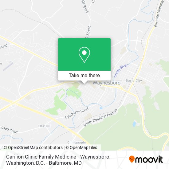 Carilion Clinic Family Medicine - Waynesboro map