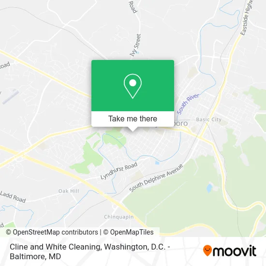Cline and White Cleaning map