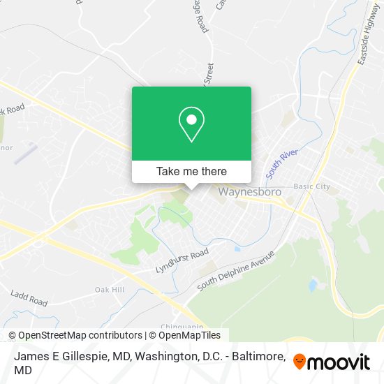 James E Gillespie, MD map