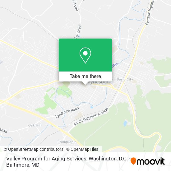 Valley Program for Aging Services map