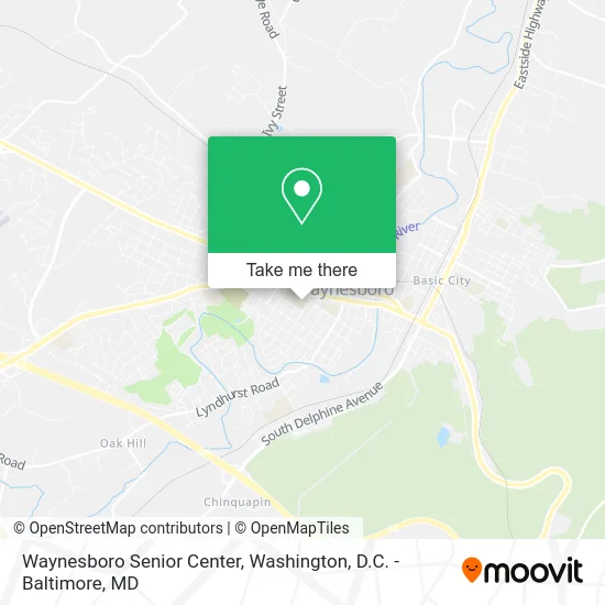 Waynesboro Senior Center map