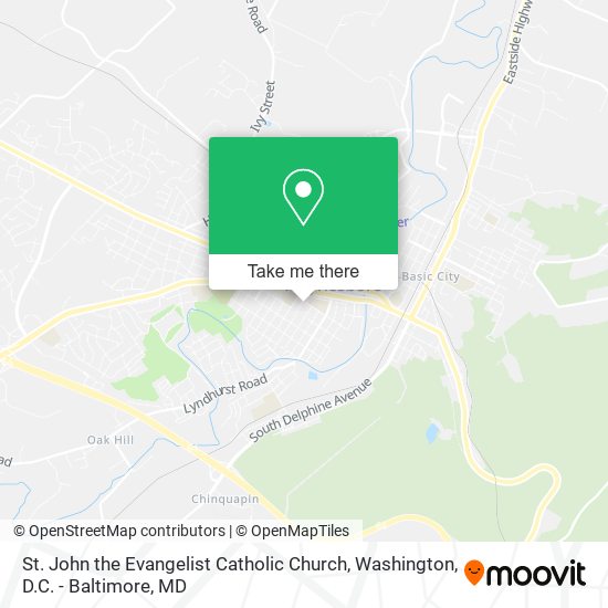 St. John the Evangelist Catholic Church map