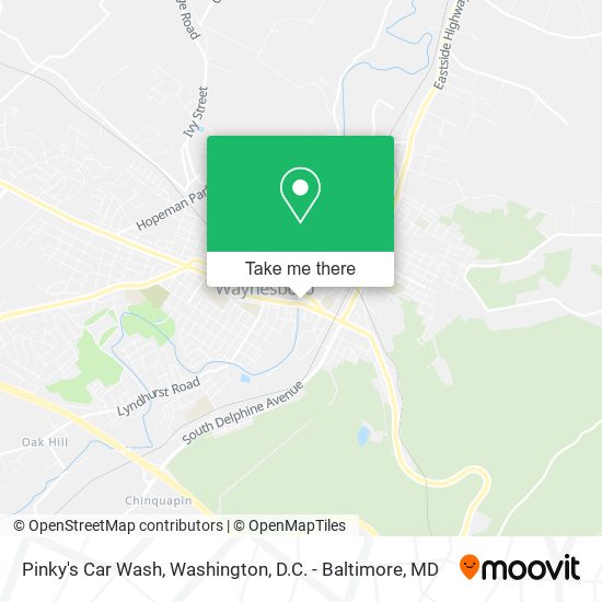Pinky's Car Wash map