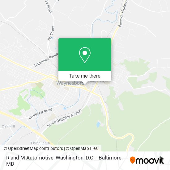 R and M Automotive map