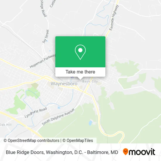 Blue Ridge Doors map