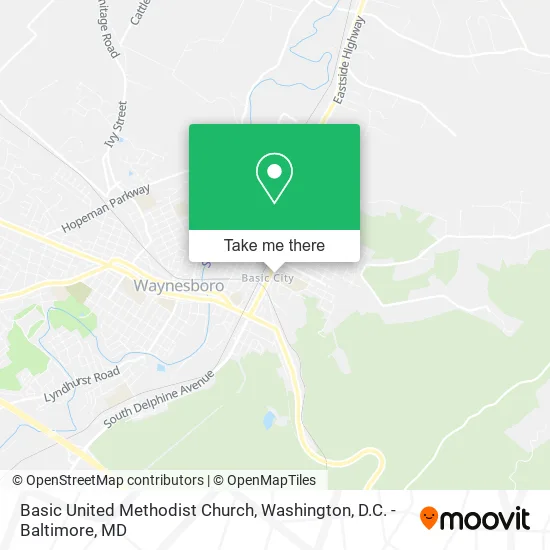 Basic United Methodist Church map