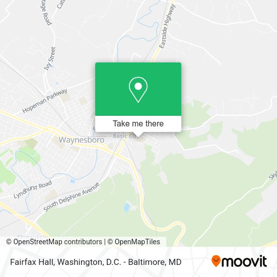 Mapa de Fairfax Hall