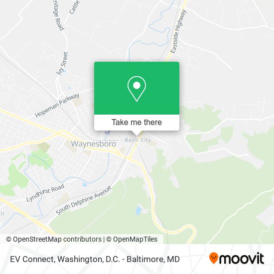 EV Connect map
