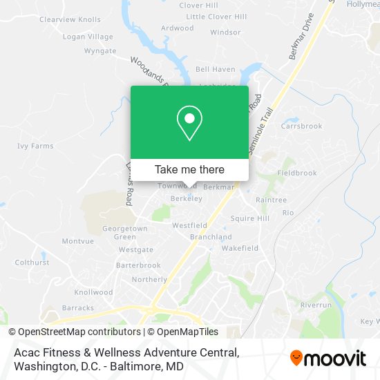 Acac Fitness & Wellness Adventure Central map