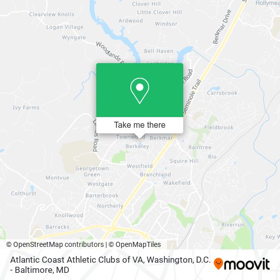 Mapa de Atlantic Coast Athletic Clubs of VA