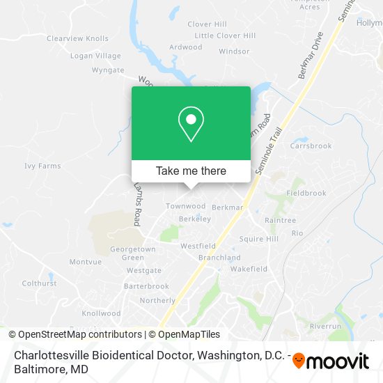 Mapa de Charlottesville Bioidentical Doctor