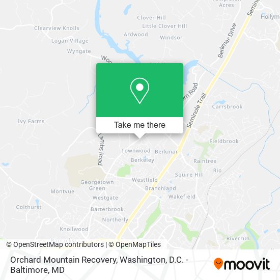 Orchard Mountain Recovery map