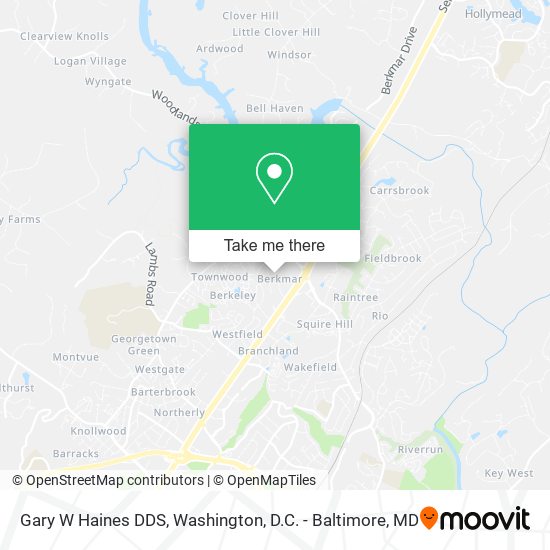 Gary W Haines DDS map