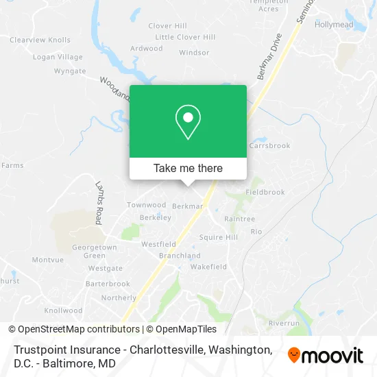 Trustpoint Insurance - Charlottesville map