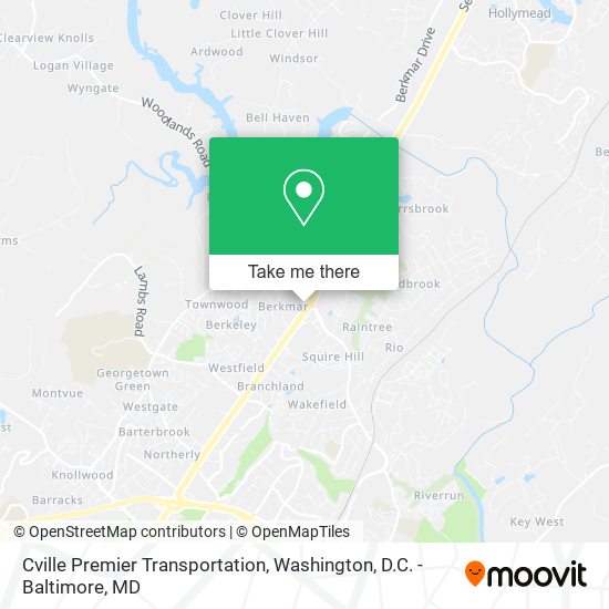Mapa de Cville Premier Transportation