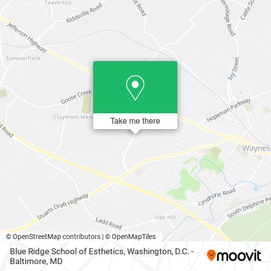 Blue Ridge School of Esthetics map