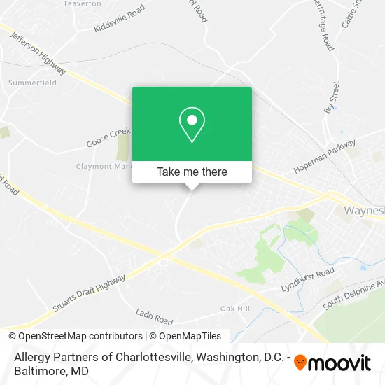 Allergy Partners of Charlottesville map