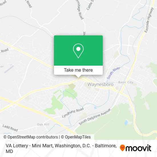 VA Lottery - Mini Mart map