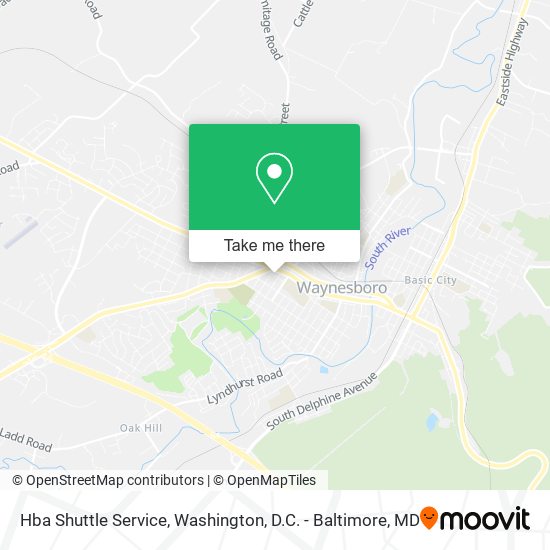 Hba Shuttle Service map