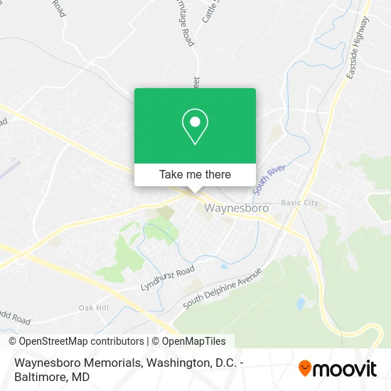 Waynesboro Memorials map