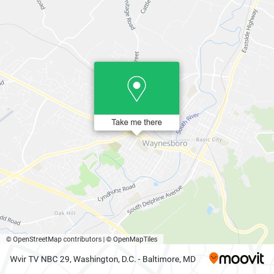 Wvir TV NBC 29 map