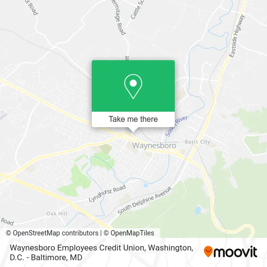 Waynesboro Employees Credit Union map