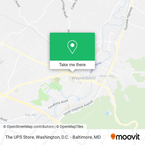 The UPS Store map
