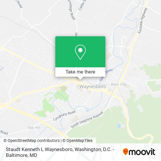 Staudt Kenneth L Waynesboro map