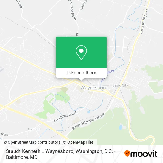 Staudt Kenneth L Waynesboro map