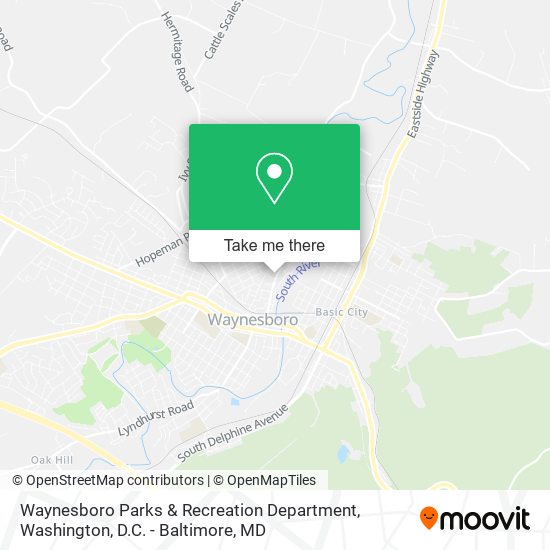 Waynesboro Parks & Recreation Department map