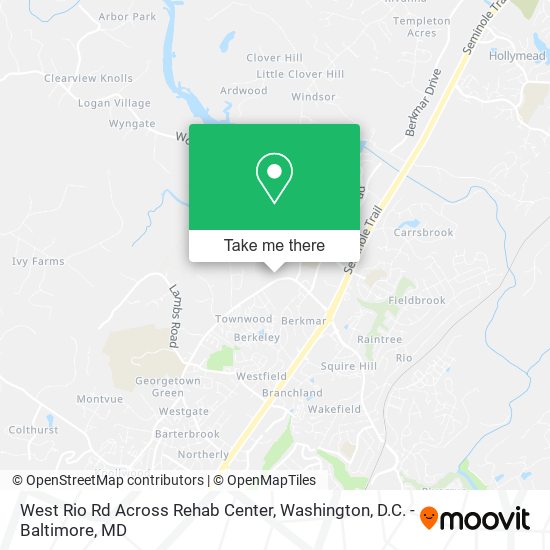 West Rio Rd Across Rehab Center map