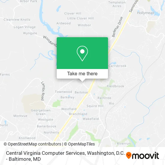 Central Virginia Computer Services map