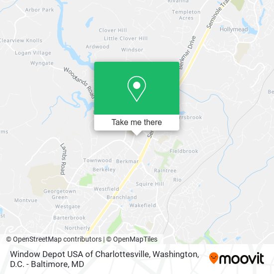 Window Depot USA of Charlottesville map