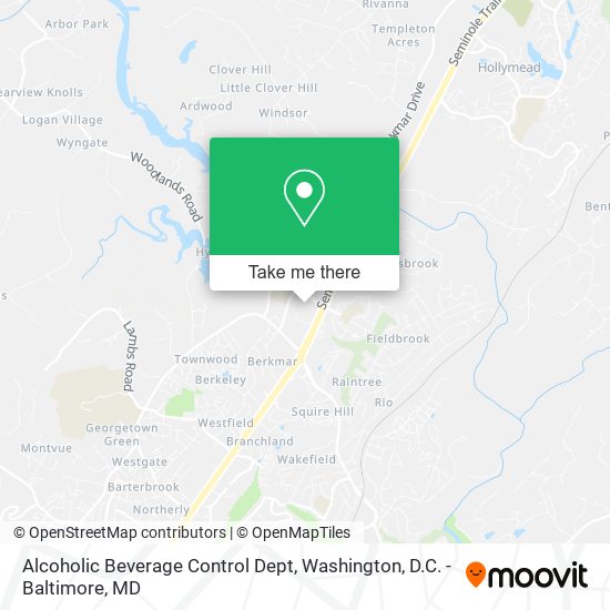 Alcoholic Beverage Control Dept map