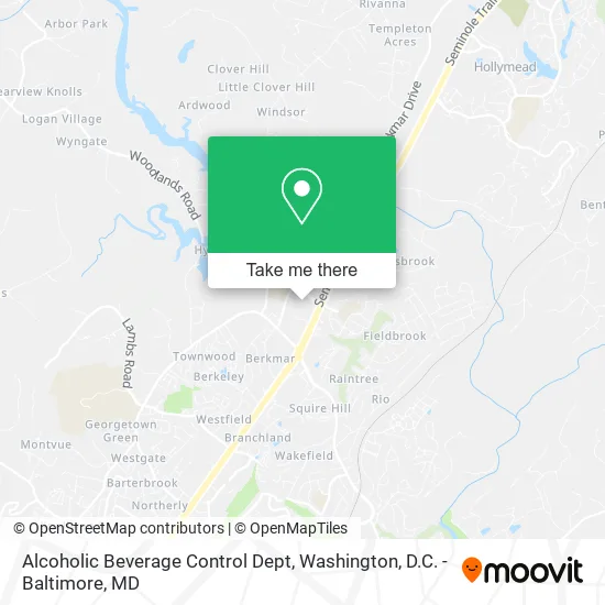 Alcoholic Beverage Control Dept map