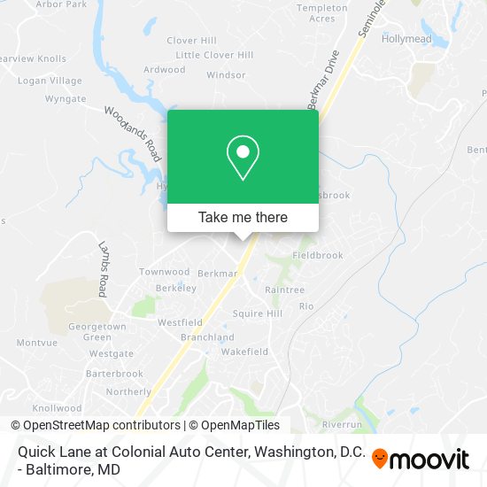 Quick Lane at Colonial Auto Center map