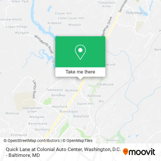 Quick Lane at Colonial Auto Center map