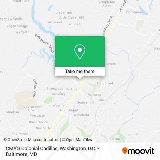 CMA'S Colonial Cadillac map