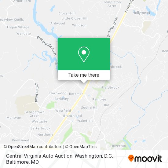 Central Virginia Auto Auction map