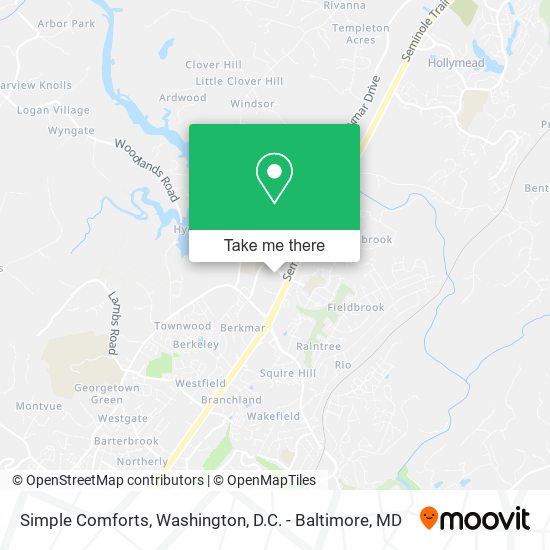 Simple Comforts map