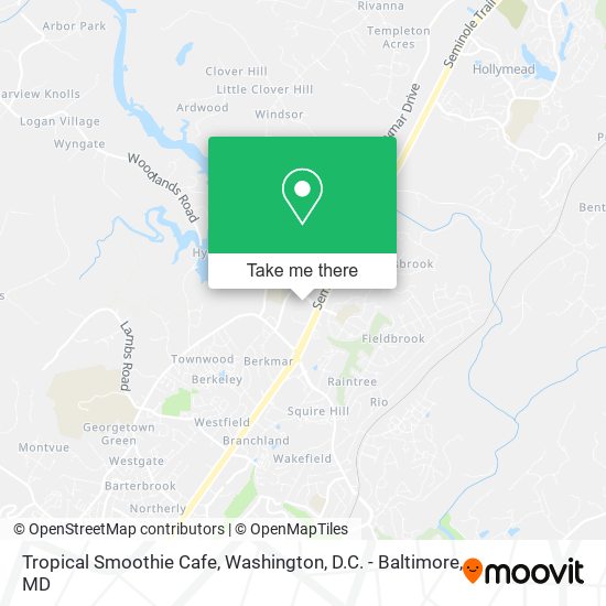 Tropical Smoothie Cafe map