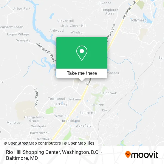 Rio Hill Shopping Center map