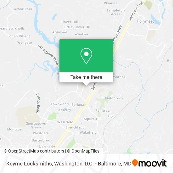 Keyme Locksmiths map