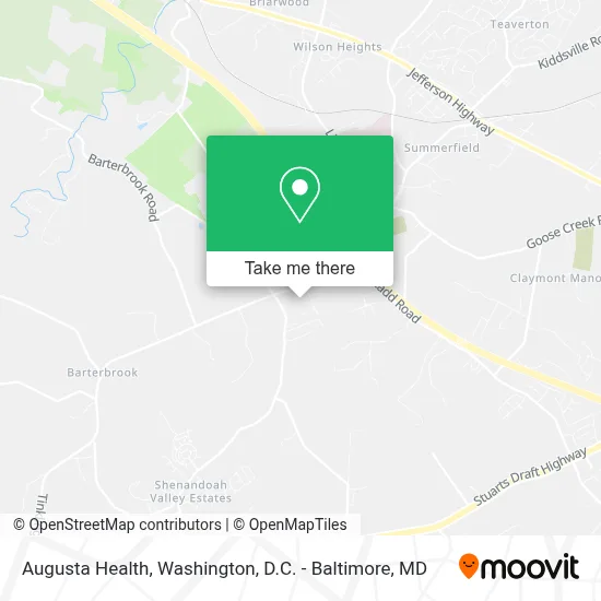 Augusta Health map