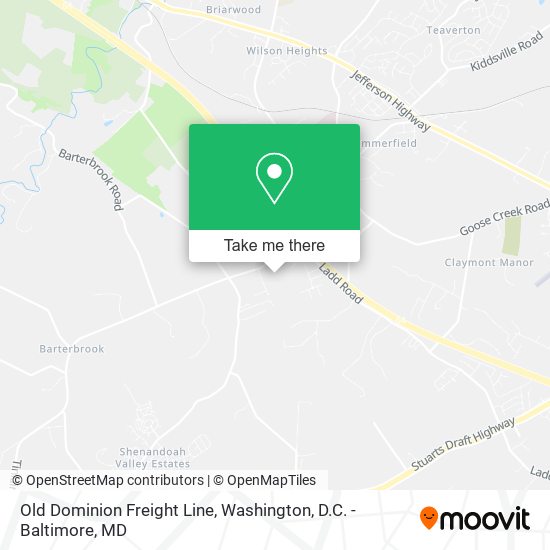 Mapa de Old Dominion Freight Line