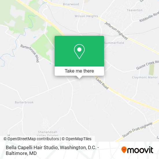 Mapa de Bella Capelli Hair Studio