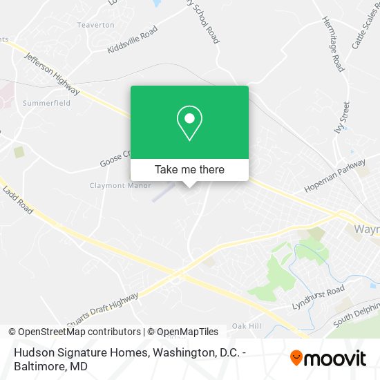 Hudson Signature Homes map