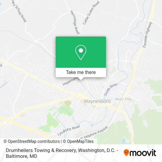 Drumhellers Towing & Recovery map